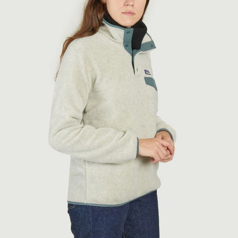 商品Patagonia|Lightweight Synchilla® Snap-T® Fleece Pullover Oatmeal Heather w Nouveau Green PATAGONIA,价格¥1051,第2张图片详细描述