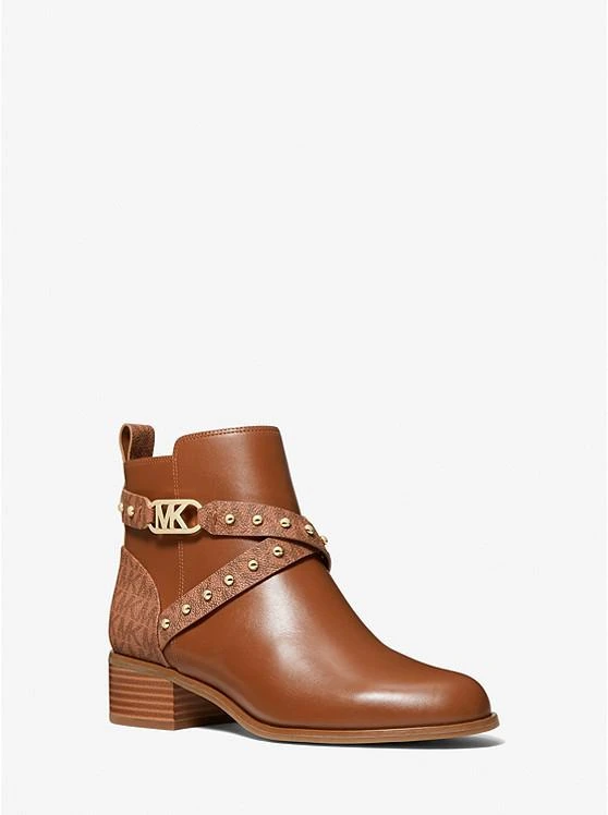 商品Michael Kors|Kincaid Leather and Studded Logo Ankle Boot,价格¥549,第1张图片