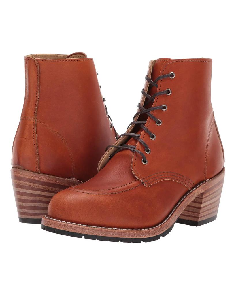Bottes Red Wing Heritage Clara 3406 pour femmes, en cuir marron, à lacets et talon bloc image 2