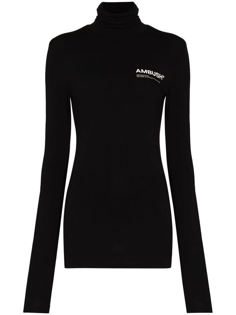 商品Ambush|AMBUSH WOMEN Workshop roll neck T-shirt Black,价格¥1454,第1张图片