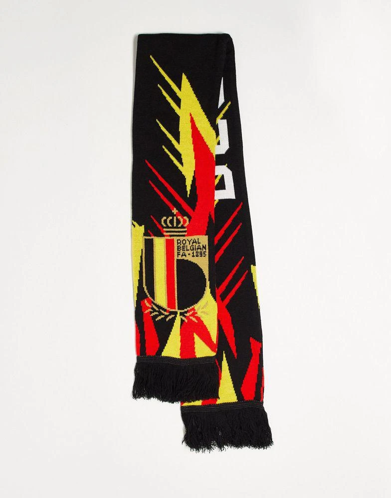 商品Adidas|adidas Football Belgium World Cup 2022 scarf in black and red,价格¥87,第1张图片