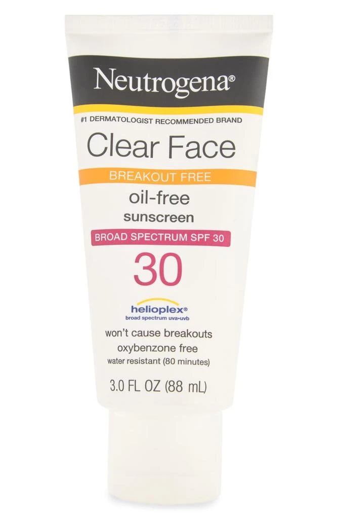 商品Neutrogena|Clear Face Break-Out Free 30 SPF Liquid-Lotion Sunscreen,价格¥115,第1张图片