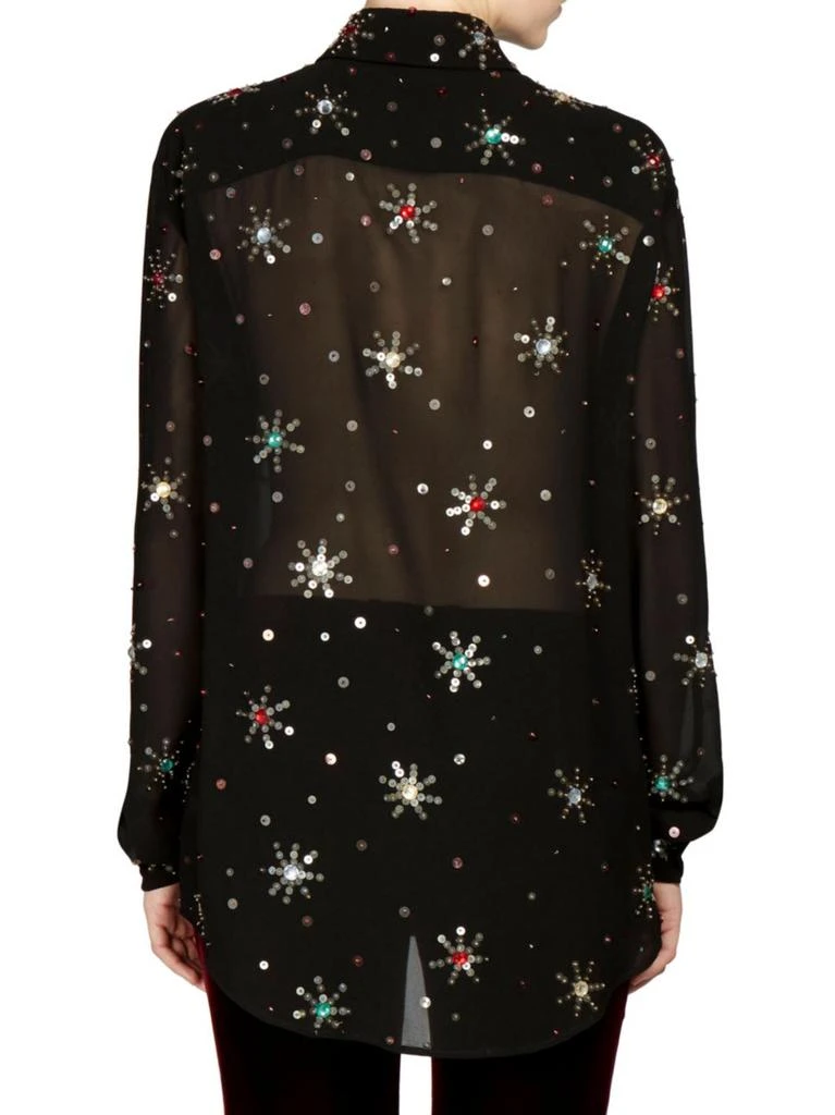 商品Yves Saint Laurent|Saint Laurent - Embellished Georgette Sequin Shirt,价格¥5351,第2张图片详细描述