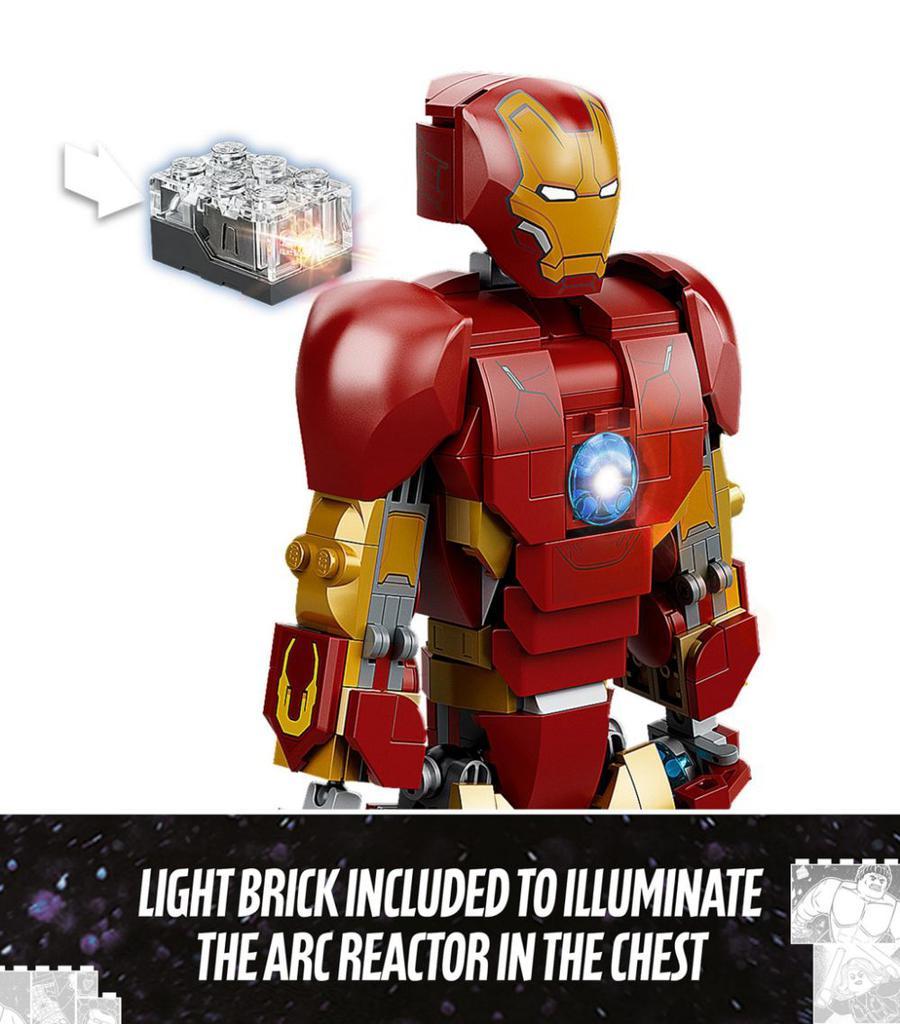 商品LEGO|LEGO Marvel Iron Man Figure Building Toy 76206,价格¥354,第7张图片详细描述