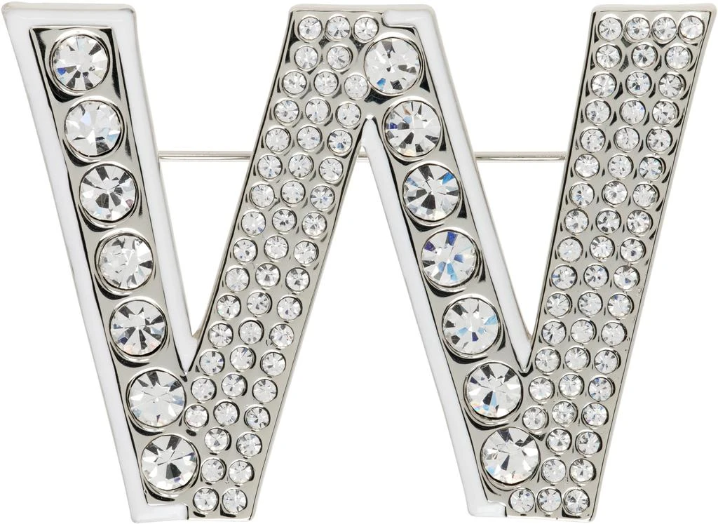 商品Weekend Max Mara|Silver & White Carella Brooch,价格¥332,第1张图片