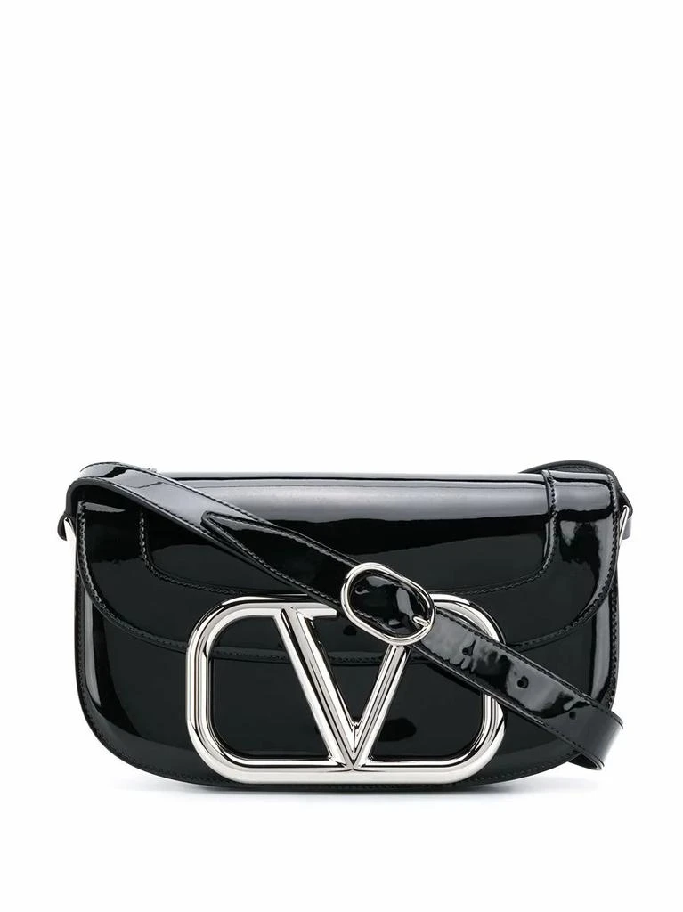商品Valentino|Valentino Women's Black Leather Shoulder Bag,价格¥19257,第1张图片