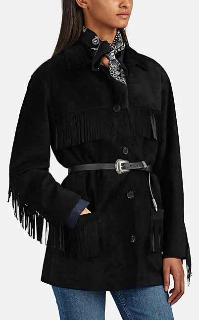 商品Nili Lotan|Fringed Suede Jacket,价格¥5165,第1张图片