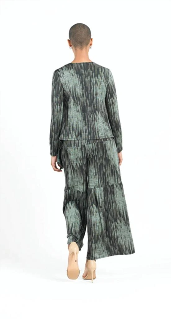 商品CLARA SUNWOO|Crinkle Knit Twin Set In Olive/black,价格¥790,第4张图片详细描述