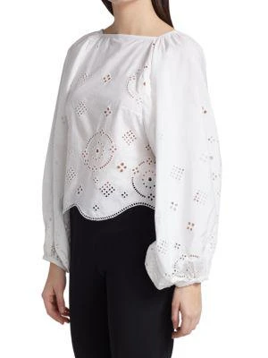 商品Ganni|女式 Broderie Anglaise 棉质衬衫,价格¥540,第3张图片详细描述