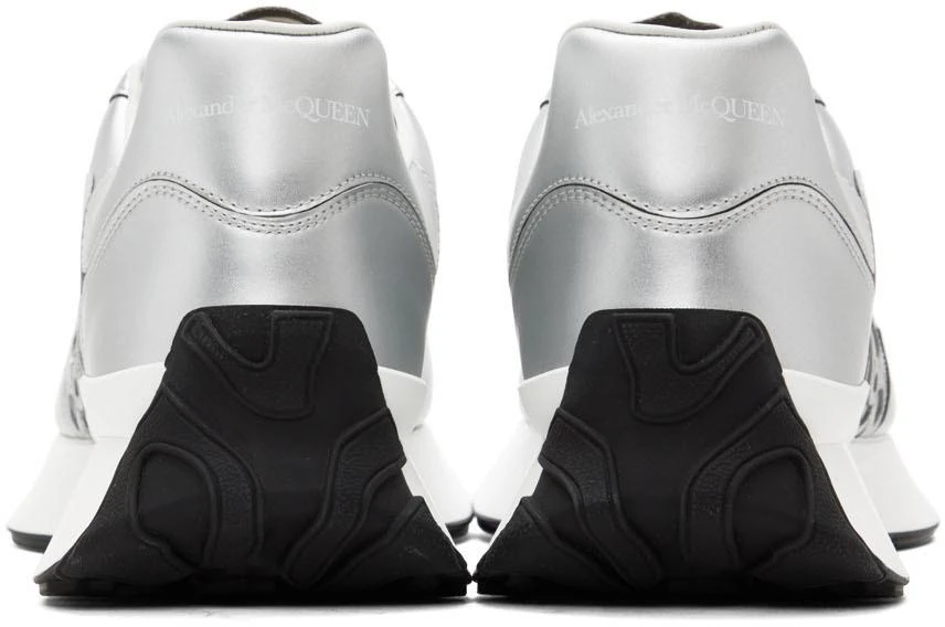 商品Alexander McQueen|Silver Sprint Runner Sneakers,价格¥2278,第2张图片详细描述