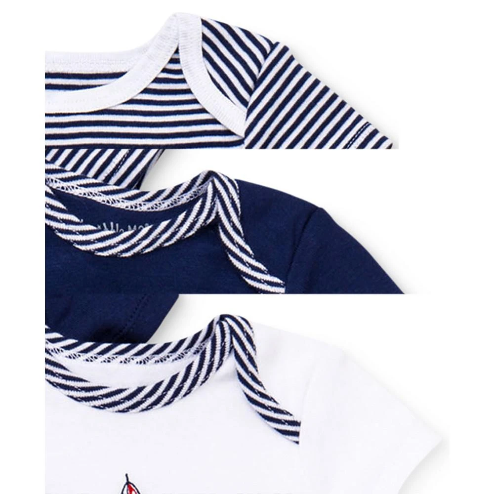 商品Little Me|Baby Boys Sailboat Short Sleeved Bodysuits, Pack of 3,价格¥100,第2张图片详细描述