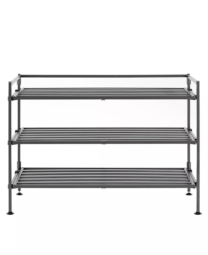 商品Seville Classics|3-Tier Stackable 9-Pair Resin Slat Shoe Rack,价格¥441,第1张图片