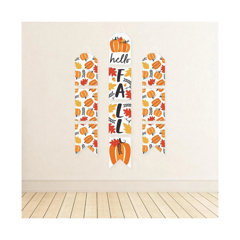 商品Big Dot of Happiness|Fall Pumpkin - Hanging Vertical Paper Door Banners - Halloween or Thanksgiving Party Wall Decoration Kit - Indoor Door Decor,价格¥157,第3张图片详细描述