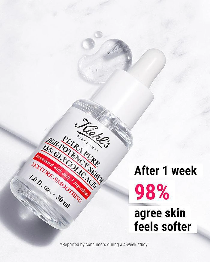 商品Kiehl's|Ultra Pure High-Potency Serum 9.8% Glycolic Acid 1 oz.,价格¥263,第3张图片详细描述