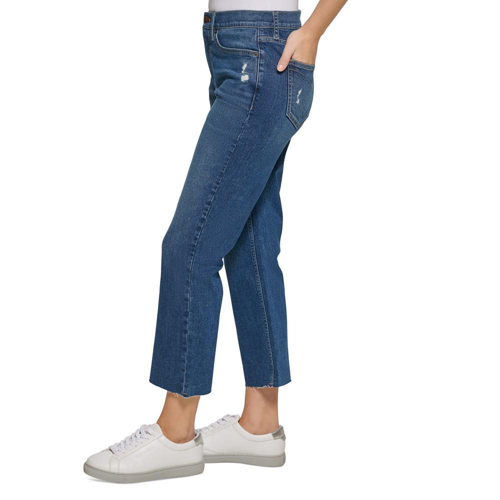 商品Calvin Klein|Women's High-Rise Cropped Bootcut Jeans,价格¥179,第5张图片详细描述