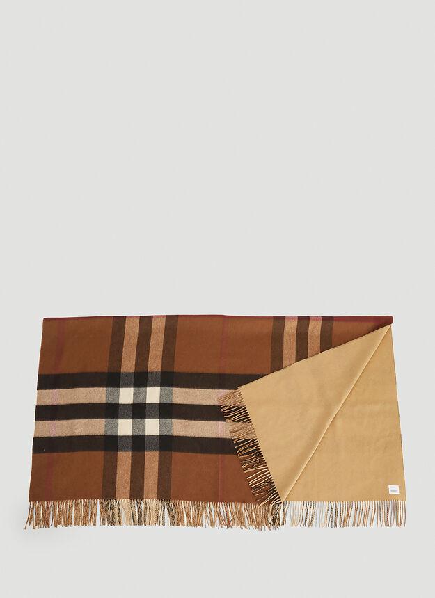 Half Mega Check Scarf in Brown商品第3张图片规格展示