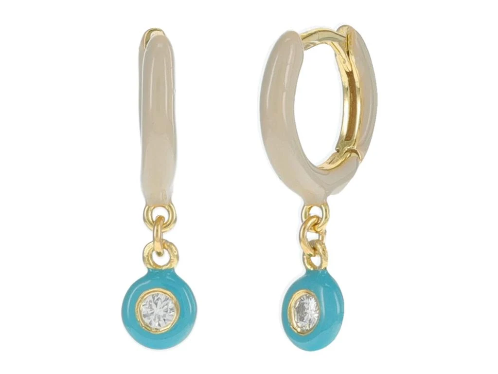 商品Chan Luu|Enamel Hoop with White Diamond,价格¥1525,第1张图片