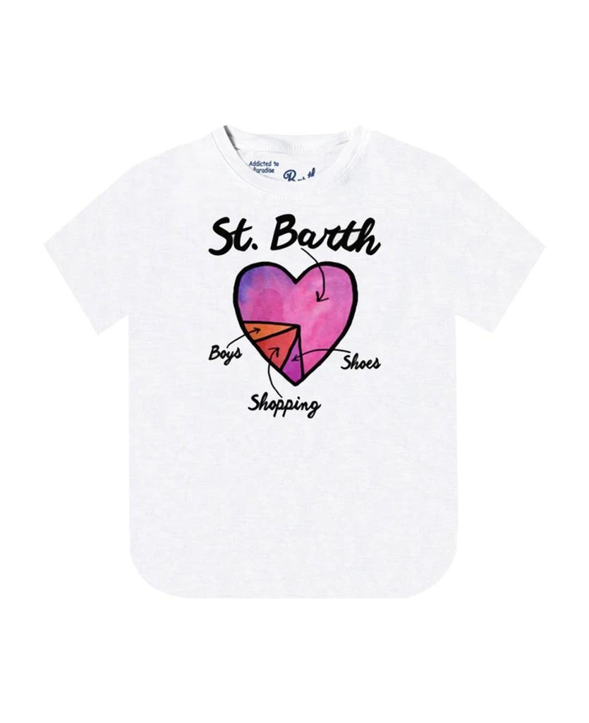 商品Mc2 Saint Barth|Girl T-shirt With Heart Saint Barth Print,价格¥644,第1张图片