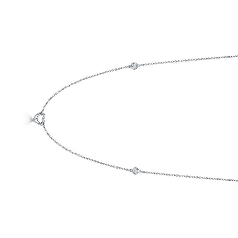 TIFFANY&CO.蒂芙尼 ELSA PERETTI™ Diamonds by the Yard™925银镶钻石心扉 项链 商品