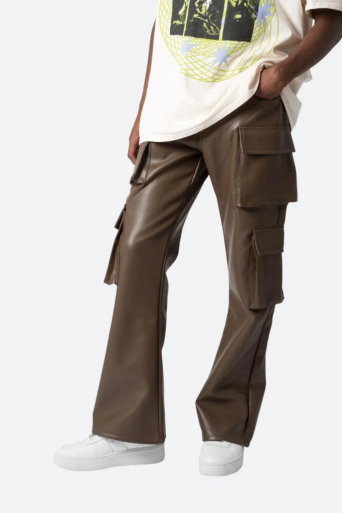 Leather Double Snap Cargo Pants - Chocolate 商品