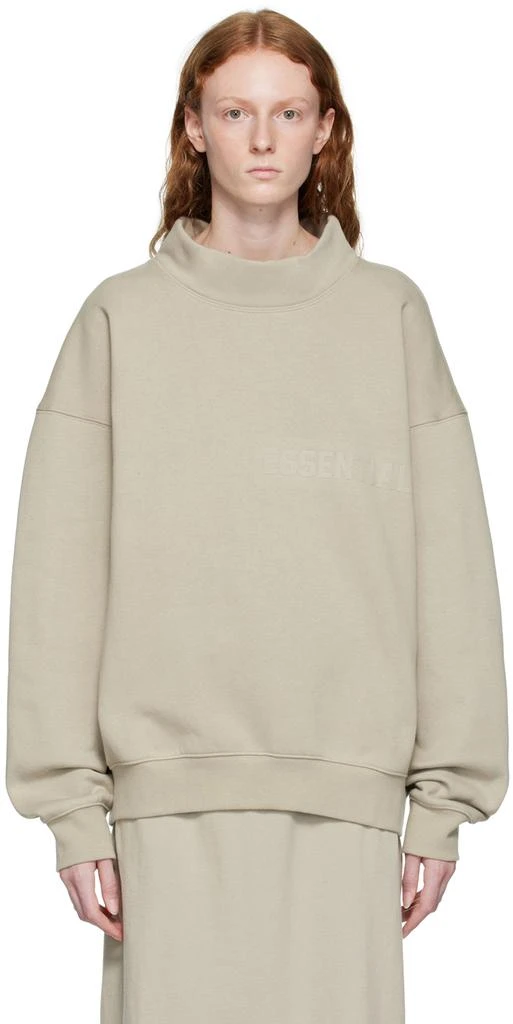 商品Essentials|Gray Mock Neck Sweatshirt,价格¥354,第1张图片