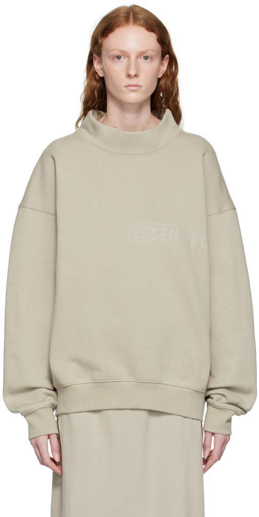 商品Essentials|Gray Mock Neck Sweatshirt,价格¥485,第1张图片