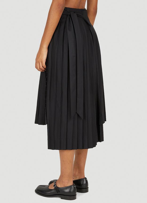 Pleated Apron Skirt in Black商品第4张图片规格展示
