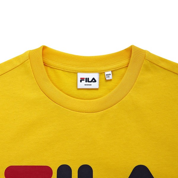 【保税仓极速直发】斐乐FILA 大标 半袖 T恤 黄色 FS2RSB2001X YEW商品第3张图片规格展示