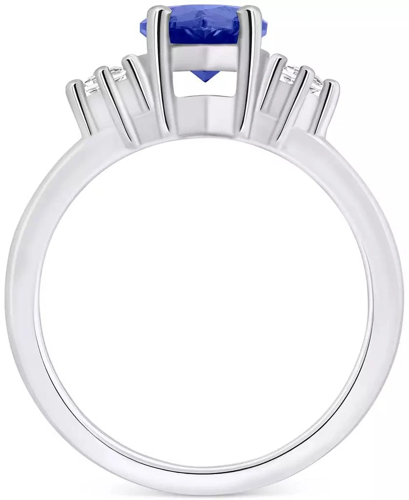 商品Macy's|Tanzanite (1-7/8 ct. t.w.) & Diamond (1/10 ct. t.w.) Pear Ring in 14k Gold,价格¥19845,第3张图片详细描述