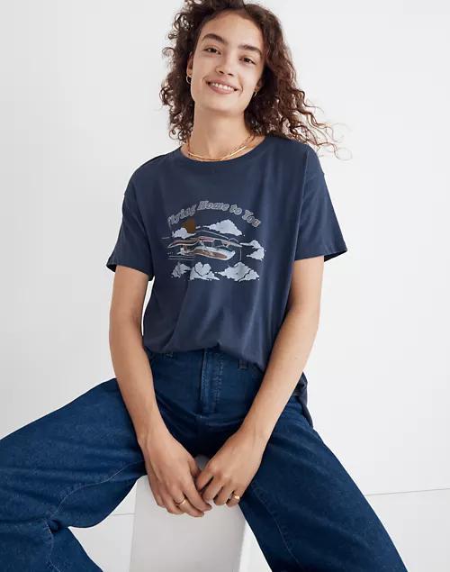 商品Madewell|Flying Home to You Softfade Cotton Oversized Tee,价格¥94,第1张图片