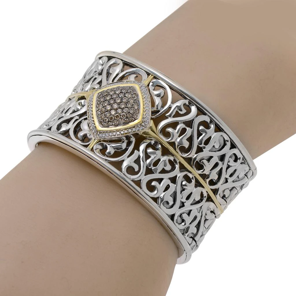 商品Charles Krypell|Charles Krypell Women's Sterling Silver and 18K Gold Bracelet,价格¥15429,第2张图片详细描述