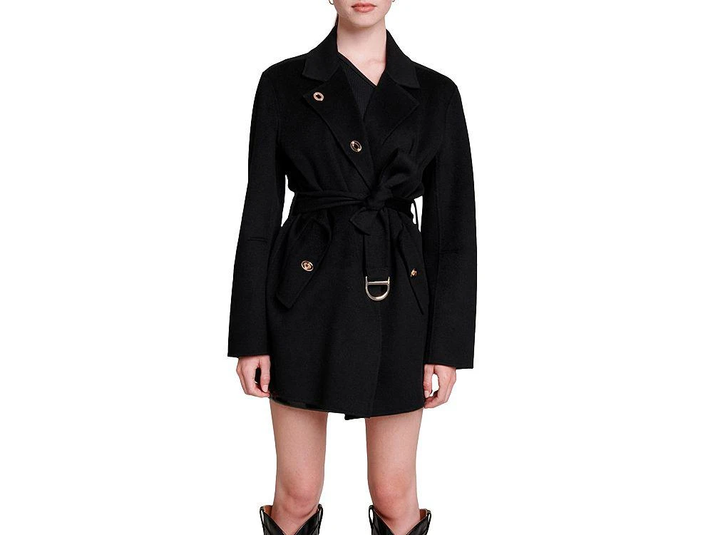 商品Maje|Geovali Belted Tweed Coat,价格¥3017,第1张图片