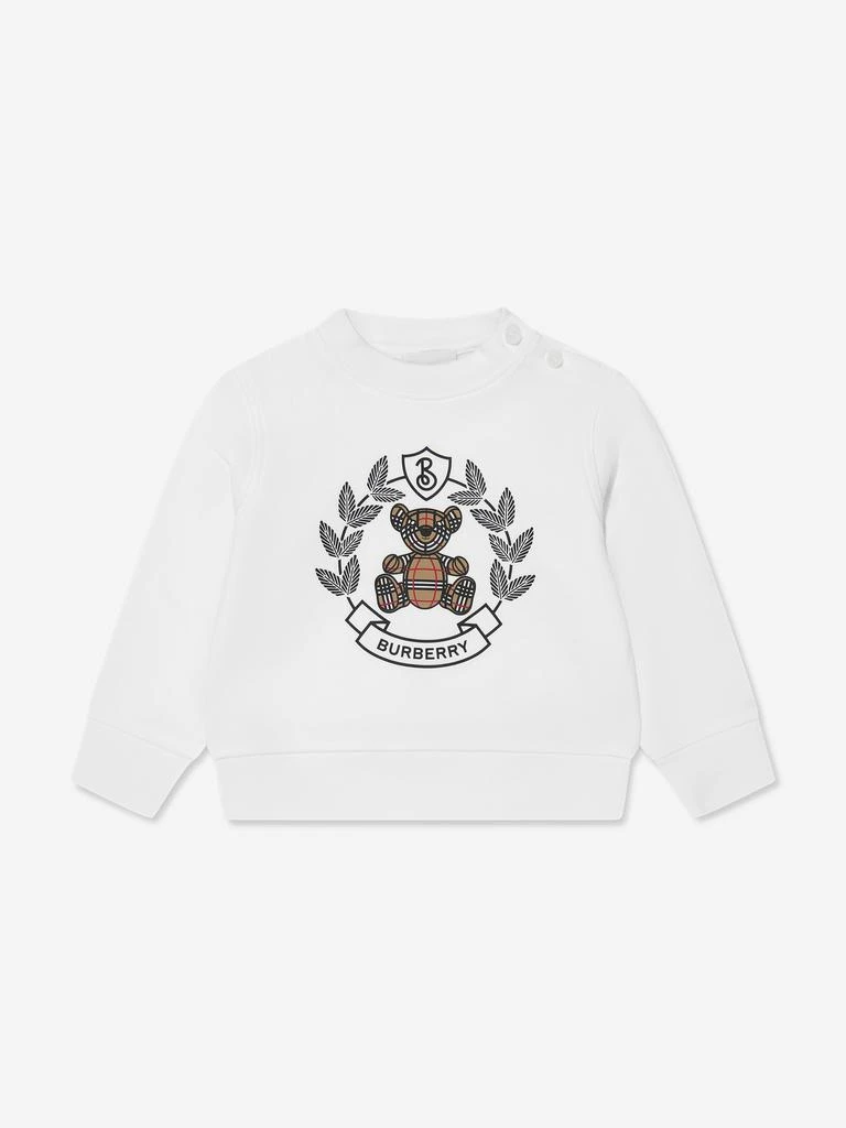 商品Burberry|Baby Boys Crest Bear Sweatshirt in White,价格¥2219,第1张图片