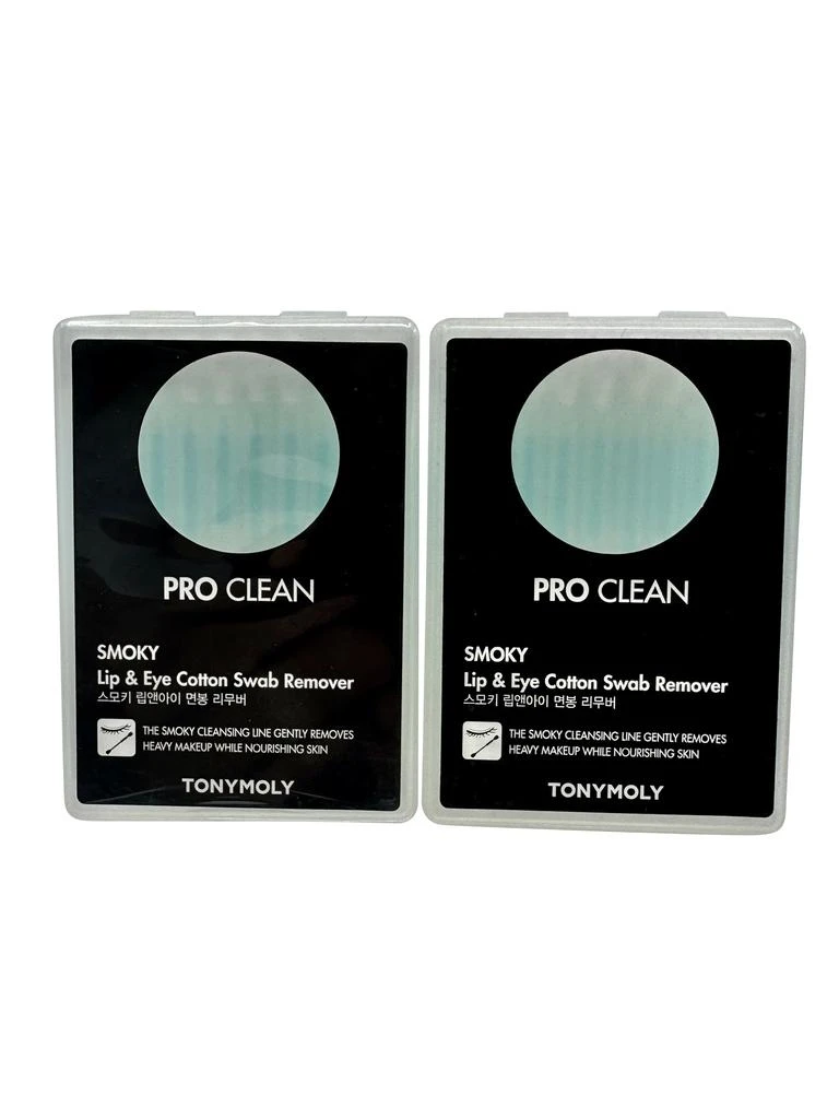 商品TONYMOLY|Pro Clean Smoky Lip & Eye Cotton Swab Remover 20 Swabs Set of 2,价格¥96,第1张图片