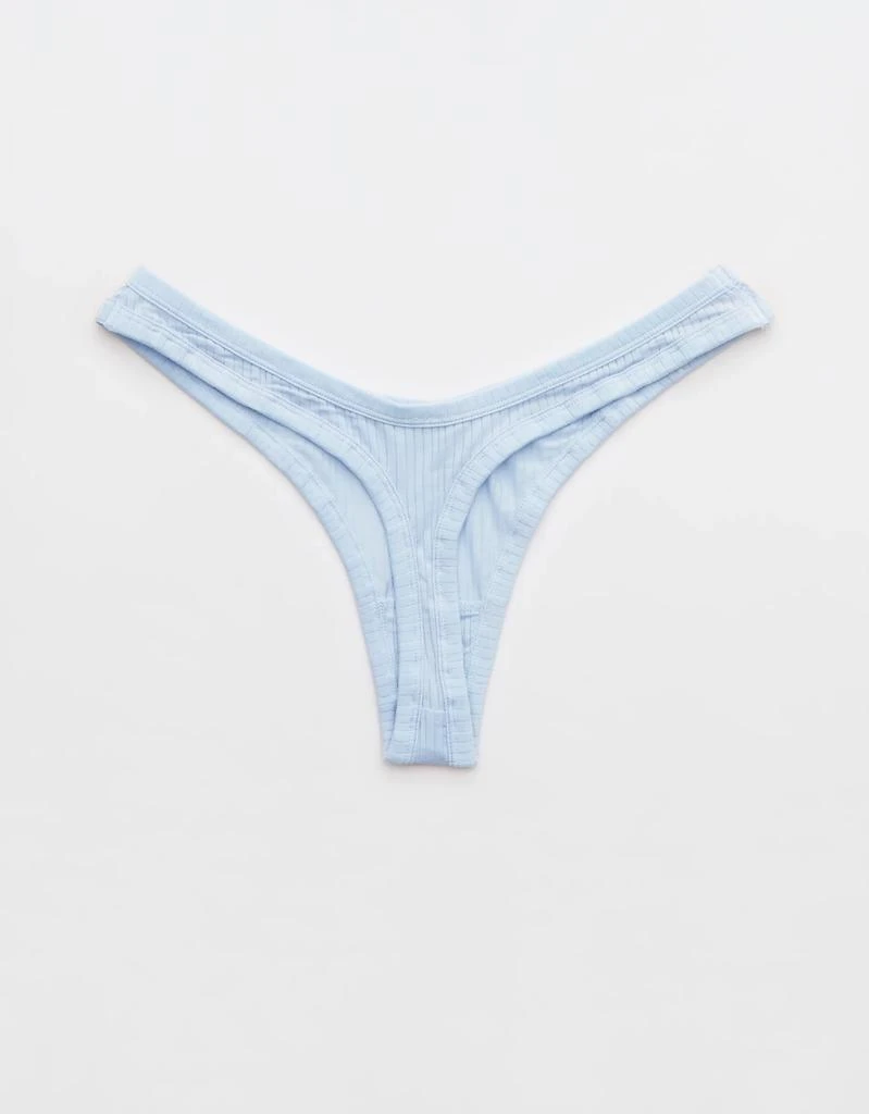 商品Aerie|Aerie Modal Ribbed High Cut Thong Underwear,价格¥68,第2张图片详细描述
