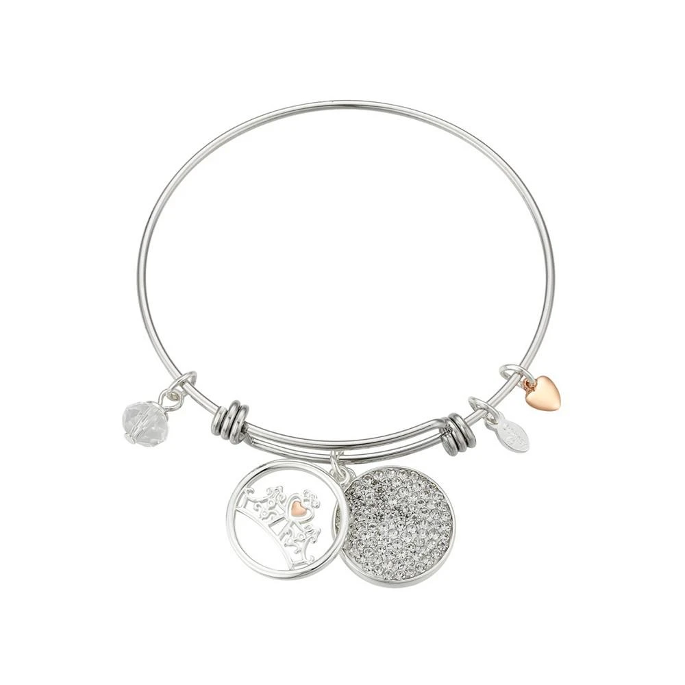 商品Disney|Crystal Stainless Steel Charm Bracelet (0.06 ct. t.w.) in 14K Gold Flash Plated,价格¥224,第1张图片