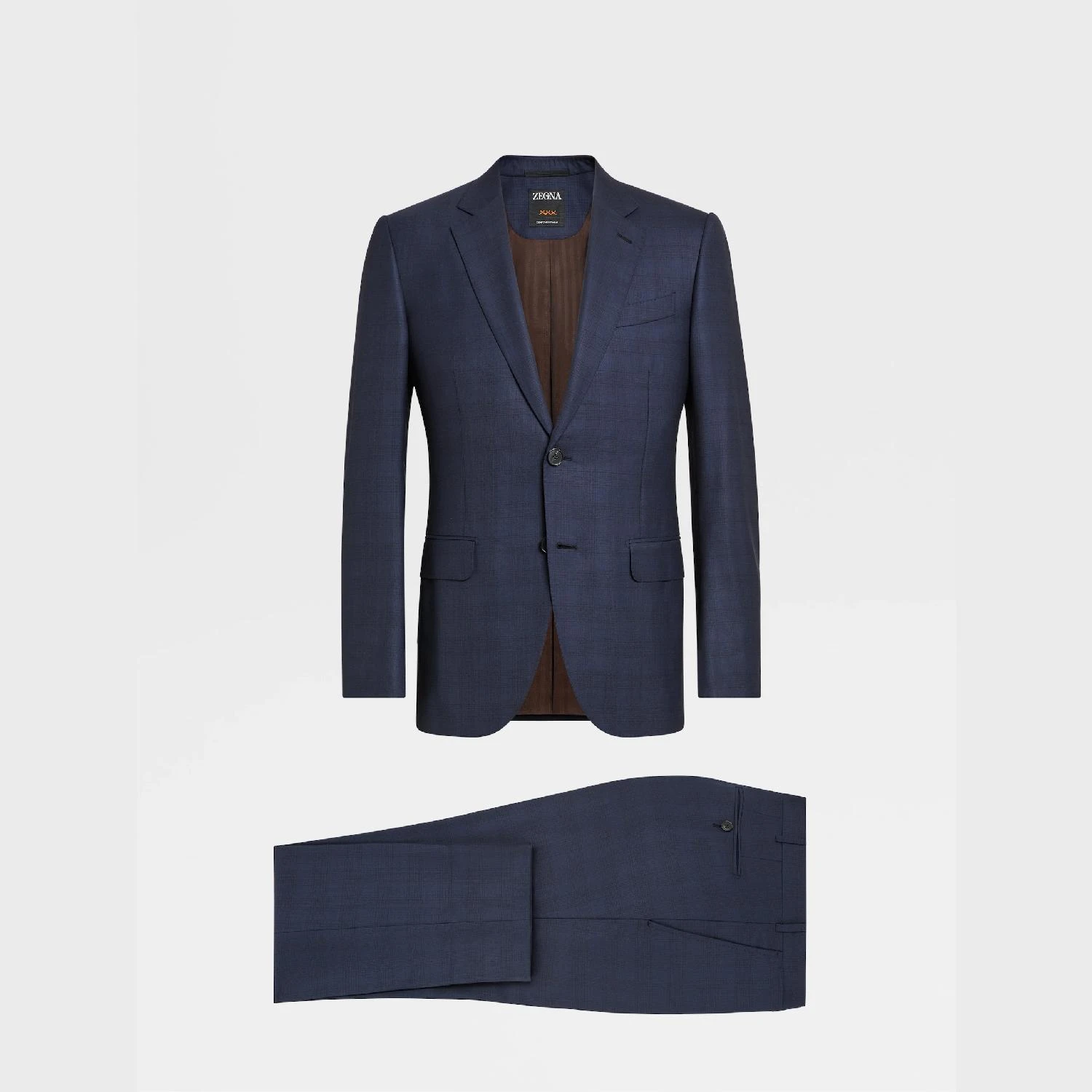 【预售】 杰尼亚 24秋冬 男士 西服套装 NAVY BLUE PRINCE OF WALES CENTOVENTIMILA WOOL SUIT C22N01-21L2N5 商品