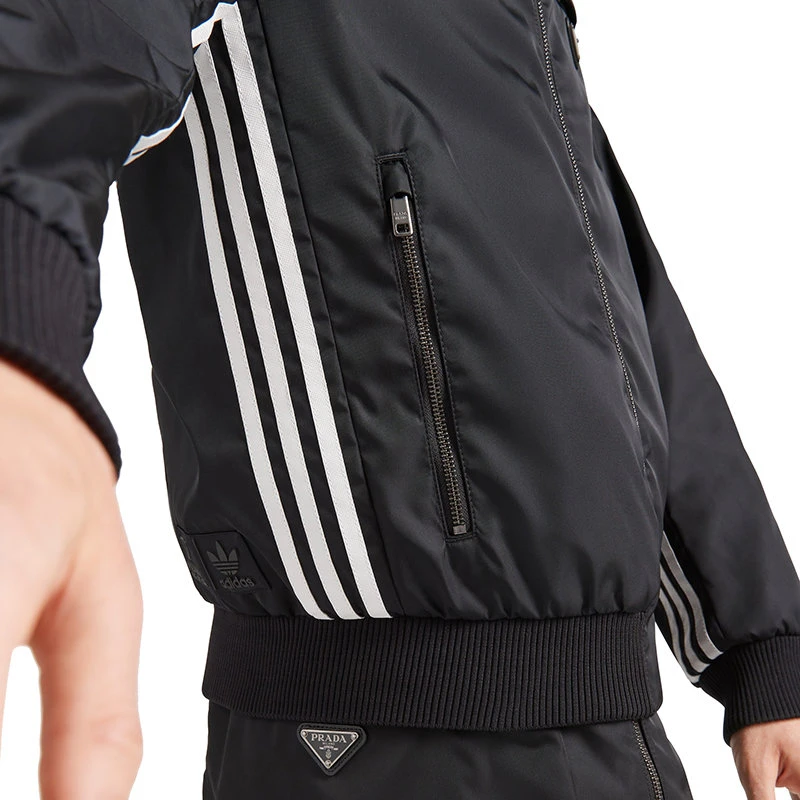 商品Prada|【预售3-7天】普拉达  ADIDAS联名系列 男女同款黑色再生尼龙运动夹克SGB936_1WQ8_F0002_S_212,价格¥9913,第6张图片详细描述
