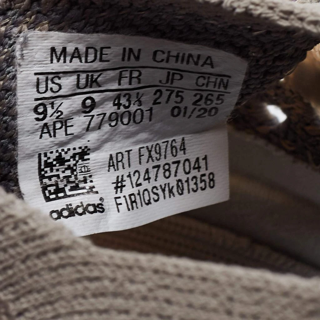 Yeezy x adidas Grey/Beige Knit Fabric Boost 380 Mist Low-Top Sneakers Size 43 1/3 商品