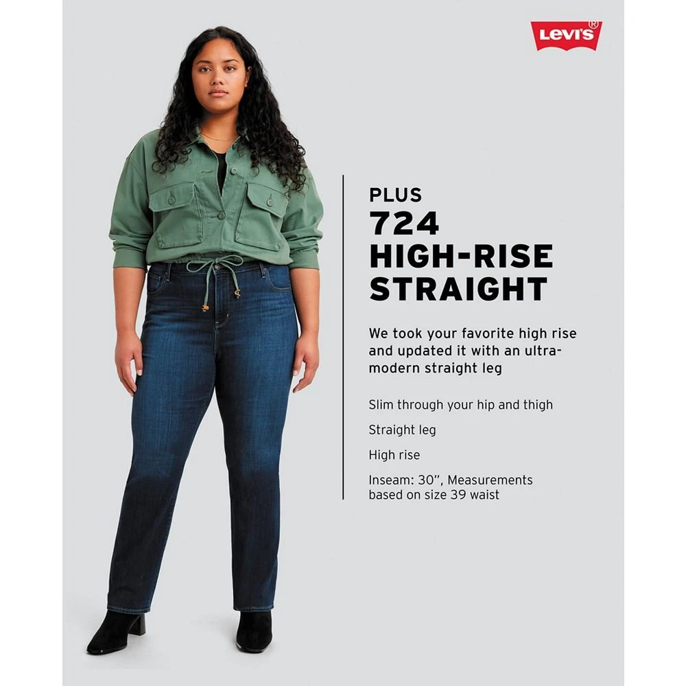 Trendy Plus Size 724 High-Rise Straight-Leg Jeans 商品