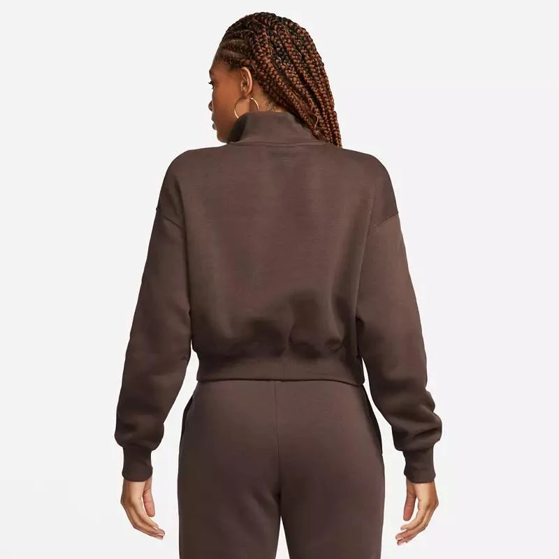 商品NIKE|Nike Women's Sportswear Phoenix Fleece Oversized 1/2-Zip Crop Sweatshirt,价格¥276,第4张图片详细描述