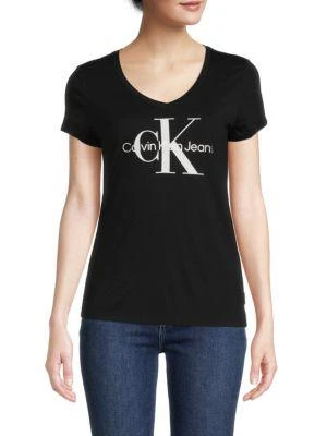 商品Calvin Klein|Logo Heathered T shirt,价格¥128,第1张图片