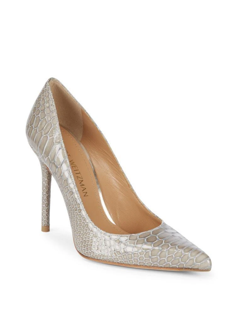 商品Stuart Weitzman|Nouveau Textured Leather Pumps,价格¥2045,第5张图片详细描述