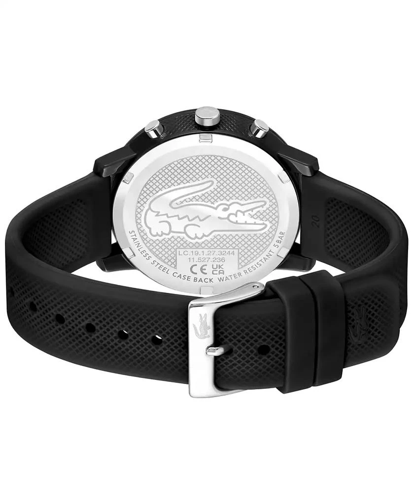 商品Lacoste|Men's L 12.12. Chrono Black Silicone Strap Watch 43mm,价格¥1296,第3张图片详细描述