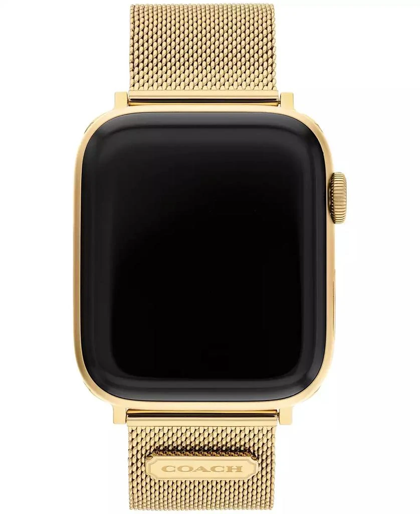 商品Coach|Gold-Tone Mesh Bracelet for Apple Watch® 42/44/45mm,价格¥664,第1张图片