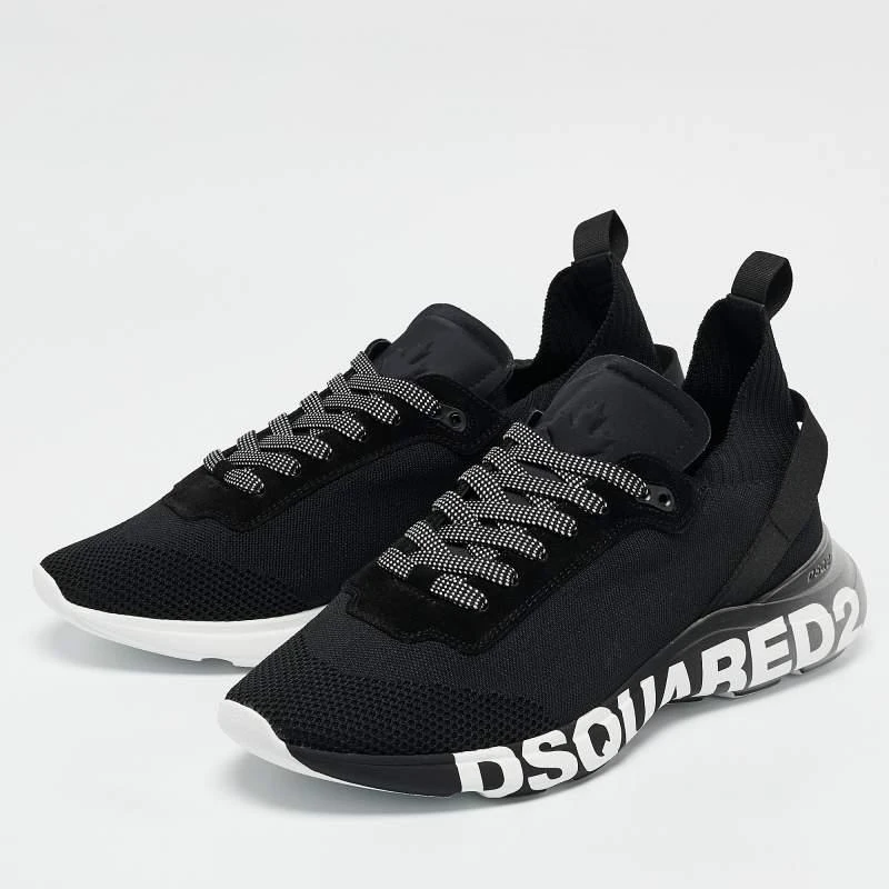 商品DSQUARED2|Dsquared2 Black Mesh and Neoprene Fly Sneakers Size 45,价格¥1543,第2张图片详细描述