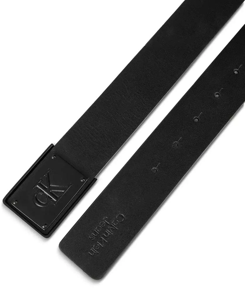 商品Calvin Klein|Men's CK Plate Plaque Belt,价格¥405,第3张图片详细描述