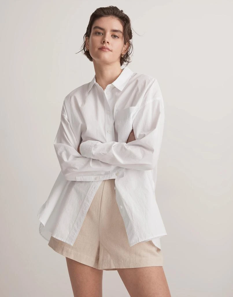 商品Madewell|The Signature Poplin Oversized Shirt,价格¥160,第4张图片详细描述