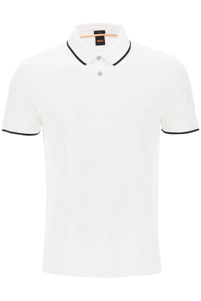 商品Hugo Boss|Passertip slim fit polo shirt in cotton piqué,价格¥317,第1张图片