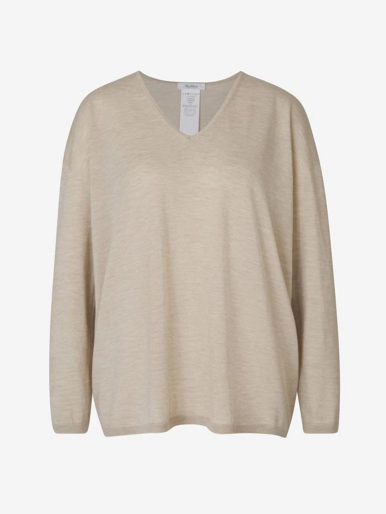 商品Max Mara|MAX MARA CASHMERE V NECK SWEATER,价格¥4525,第1张图片